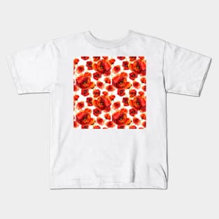 Red Poppies and bees Kids T-Shirt